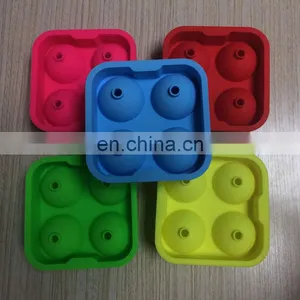 Food Grade Custom 4 Cavity Ice Ball Tray Silicone Ice Ball Mold thumbnail-2