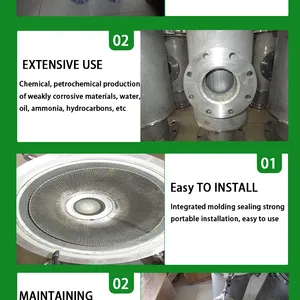 Stainless Steel Liquid Paper Pulp Magnetic Strainer Filter With Flange thumbnail-2