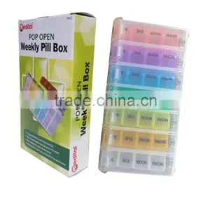 Colourful Plastic Medicine Storage Pill Box 7 Day Tablet Sorter Container Case Organizer Health Care Quality Choice thumbnail-1
