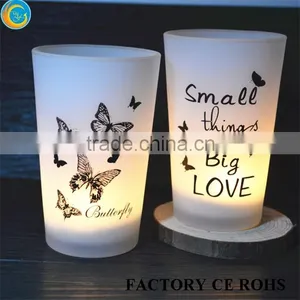 Popular Words Candle Holder Black and White Design / Float for Oil Candle thumbnail-4