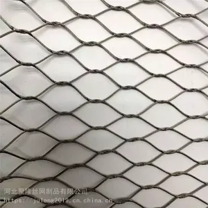 Diamond Hole Woven Stainless Steel Wire Rope Mesh for Security Fencing thumbnail-4