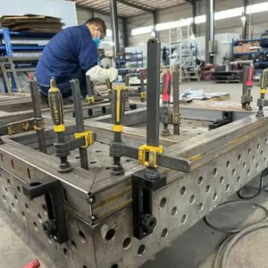 Gray Cast Iron Mechanical Arm Welding Platform, Steel Parts With High Wear Resistance, High Precision, Large Quantity in Stock, Junyuan thumbnail-2