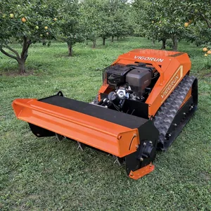 High-efficiency Industrial 800mm Cutting Remote Operated Track-mounted Brush Mower With Flail Mulcher Hammer Blade Vigorun Tech thumbnail-1