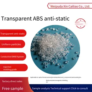 Anti-static Abs Plastic Particles, Transparent Anti-static Material, Dust-proof Injection Molding Grade, for Component Trays and Photomask Boxes thumbnail-1