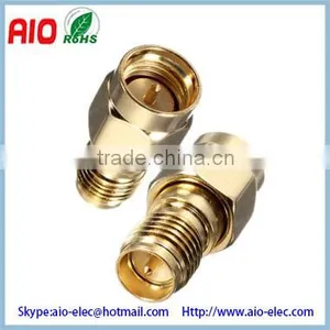 Gold Plated Reverse Polarity RP SMA Female to SMA Male Adapter Adaptor Converter RF Connector thumbnail-1