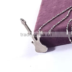Fashion Music Note Pendant Necklace Silver Jewelry Guitar Pendant thumbnail-4