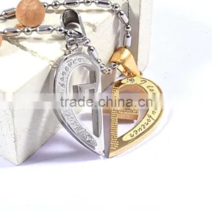 Charms Heart Pendant Wholesale Couples Stainless Steel Pendant thumbnail-4