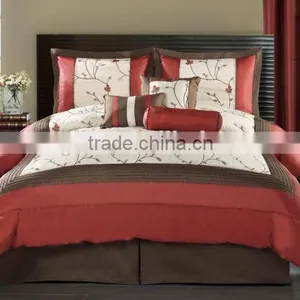 Flower Print Embroidered Patchwork Polyester Duvet Comforter Set thumbnail-1
