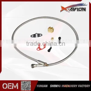 Excellent Quality 36" 1/8 NPT 4AN Stainless Steel Braided Turbo Oil Feed Line thumbnail-1