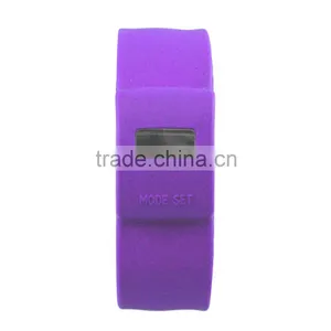 LP1141B_PU Cheapest Promotion Choice Colorful Silicone Slap on LCD Silicone Ion Watch thumbnail-2