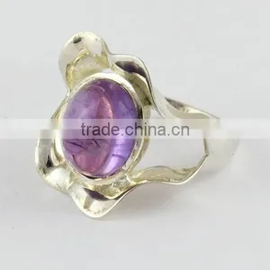 Fantastic Purple Amethyst Ring, Gemstone Silver Jewellery, Online Silver Jewellery thumbnail-3