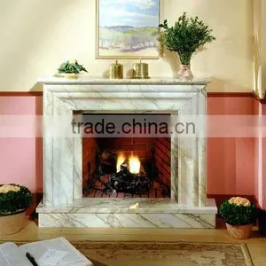 Natural Marble Stone Fireplace Mantel thumbnail-1