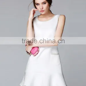 Stock Items Beads Elegant Tight Fishtail Office Dress for Lady thumbnail-2