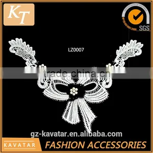 Elegant Style Embroidered Lace Collar With Bowknot thumbnail-1