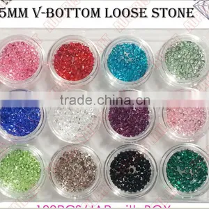 2.5mm V-BOTTOM CRYSTAL LOOSE STONE,.Wholesale thumbnail-1