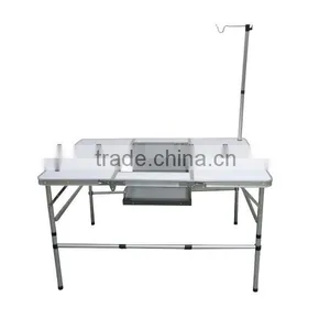 Aluminum Folding Barbecue Table With Lamp Holder /fold up BBQ Table thumbnail-1