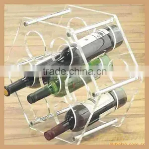 Wholesale Acrylic Wine Rack Black Color Made in China thumbnail-1