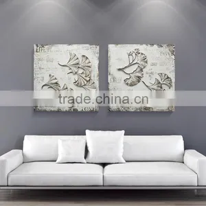 Environment Friendly Indoor Decor Gingko Leaf Oil Painting thumbnail-6