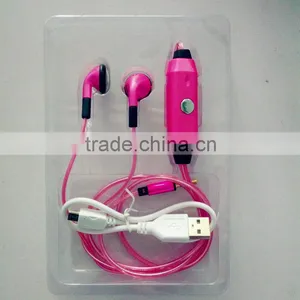 2015 Super Quality Glowing Headphones Earphones for Mobile Phone thumbnail-5