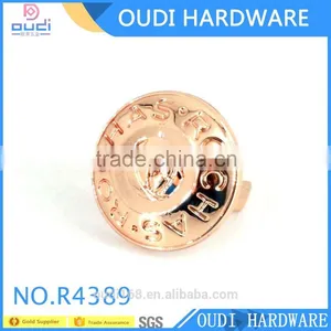 2016 Rose Gold Metal Badge Bag Hardware Painting Logo Plate for Leather Metal Logo Label thumbnail-3