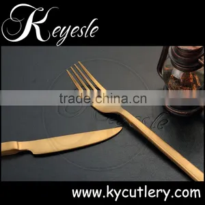 Gold Colored Flatware,gold Cutlery Set,Champagne Gold Plated Flatware thumbnail-3