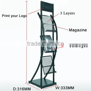 Hot Sale 3 Tier Metal Wire Magazine Rack thumbnail-1