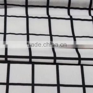 Men's t Shirt Fabric 4 Way Strench Plaid Printed Polyester Lycra Fabric thumbnail-5