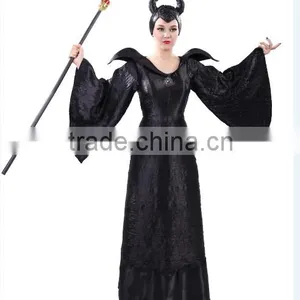 Carnival Party Witch Maleficent Cosplay Magician Fancy Dress Costume for Women thumbnail-2