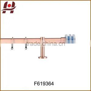 F619364 Metal Iron Aluminium Steel Plated Plain Twisted Adjustable Extensible Telescopic Window Crystal Curtain Rod Finials thumbnail-1