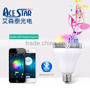 Bluetooth Colorful Smart LED Light Music Speaker thumbnail-3