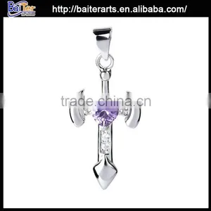 High Quality Pendant Jewelry 925 Large Sterling Silver Cross Pendant thumbnail-3
