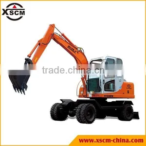 High Efficiency Excavating Equipment 6 Ton Hydraulic Small Wheel Excavator thumbnail-1