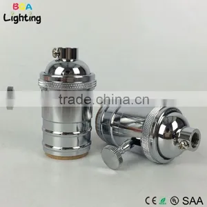 UL E26 Brass Industrial Vintage Pendant Light Socket With Switch thumbnail-1
