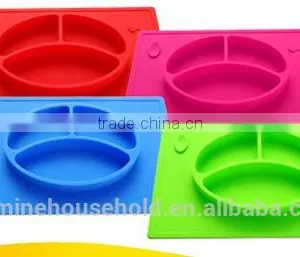 BPA Free Custom Baby Kids Silicone Placemat Plates thumbnail-5