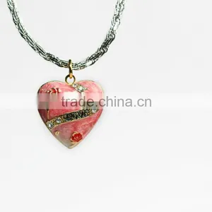 New Fashion Pewter Enamel Heart Pendant Openable thumbnail-5