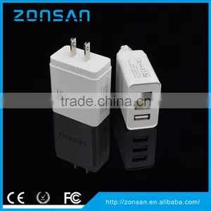 Hot Selling Newest Consumer Electronics Product 3 USB Port 3.1A Travel Portable Charger Multi Charger With US EU Plug thumbnail-1