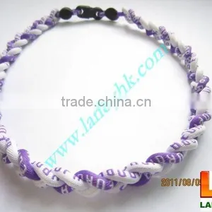 Triple Braided Titanium Cheap Sports Custom Titanium Rope Necklace thumbnail-5