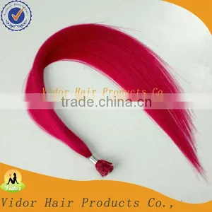 Fusion 1g Strand Italy Gule Red Keratin Tip Remy Hair Extensions thumbnail-1