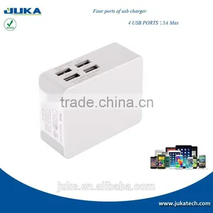 US Plug 5V 5A 4 Ports USB Wall Charger Power Adapter Travel Wall Charger For IPhone Samsung Mobile Phone Tablet thumbnail-1