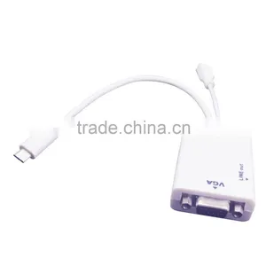 Micro USB 5 Pin MHL Adaptador VGA + Audio for Samsung Galaxy S2 Note Smart Phone thumbnail-1