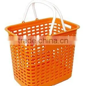 Plastic Supermarket Shopping Basket /Shopping Cart /Plastic Storage Basket/handle Basket/ thumbnail-1
