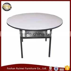 Latest Different Size White Antique Folding Round Wooden Dining Table for Restaurant thumbnail-2