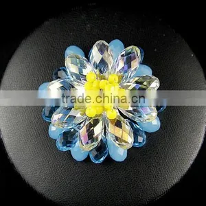 Crystal Flower Poppy Brooch thumbnail-1