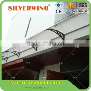 Front Door Clear Plastic Canopy Rain Protection for Single Door Awning Canopy thumbnail-3