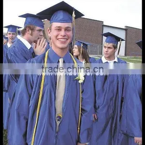 Graduation Cap and Gown Honor Cords Blue Polyester for Children Adult thumbnail-1