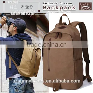 New Design Cotton Casual Bookbags Back Pack Bag Hiking Camping Pinic Backpack Quality Choice thumbnail-1