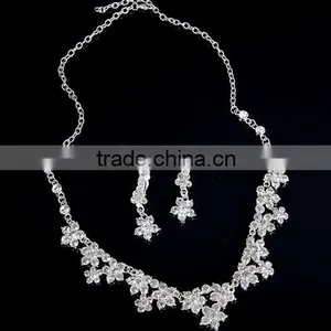 Crystal Wedding Bridal Accessories Crown,Necklace,Earring Set Handmade Jewelry thumbnail-1
