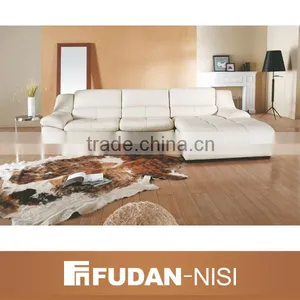 Indian Indoor Furniture White Leather Sectional Sofa Modern Quality Choice thumbnail-1