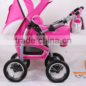 2014 eu More Postion Seat Baby Pram With Big Wheels Canopy and 5 Point Seat Belt thumbnail-1