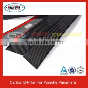 For Porsche Panamera Carbon Fiber B-Pillar Window Trim Covers 4PCS 09-14 thumbnail-3